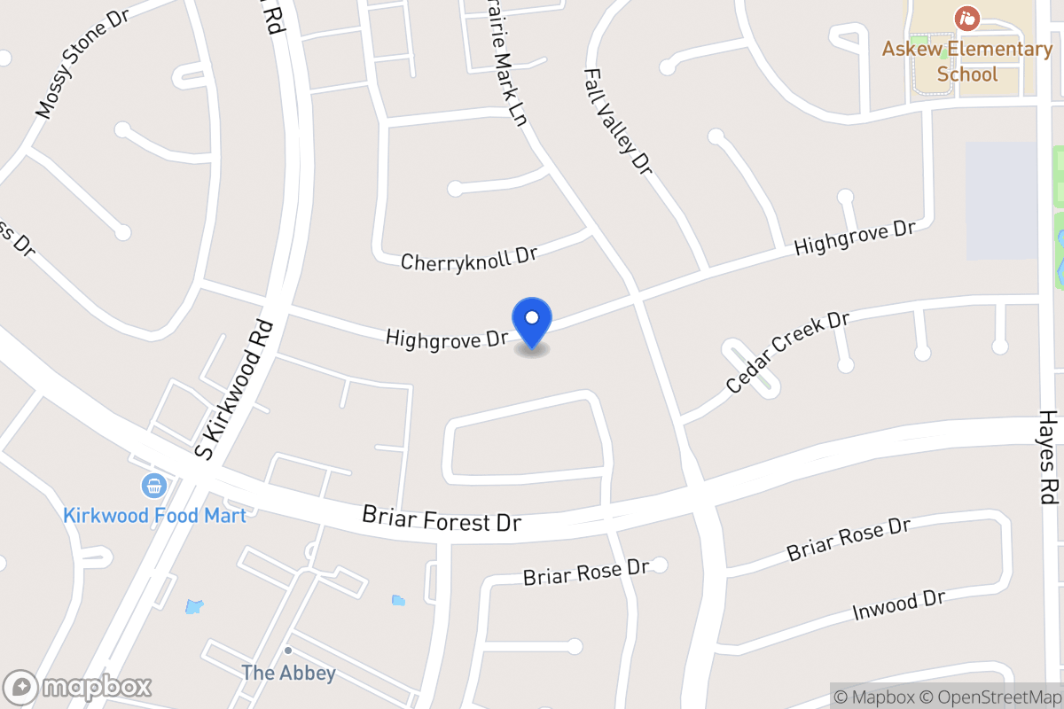 Map of 11623 Highgrove Dr, Houston