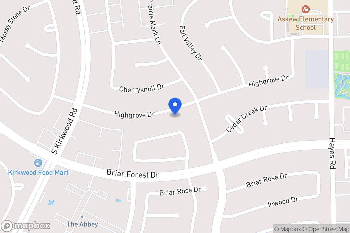 Map of 11615 Highgrove Dr, Houston