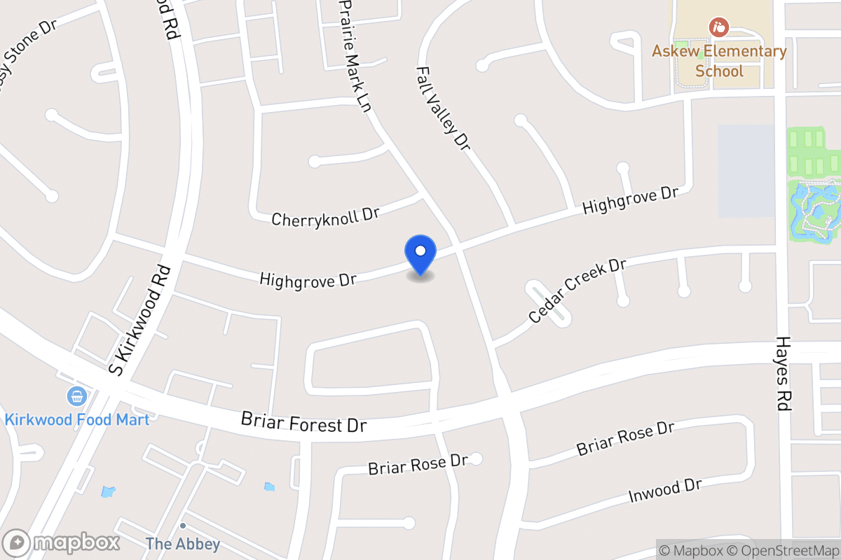 Map of 11611 Highgrove Dr, Houston