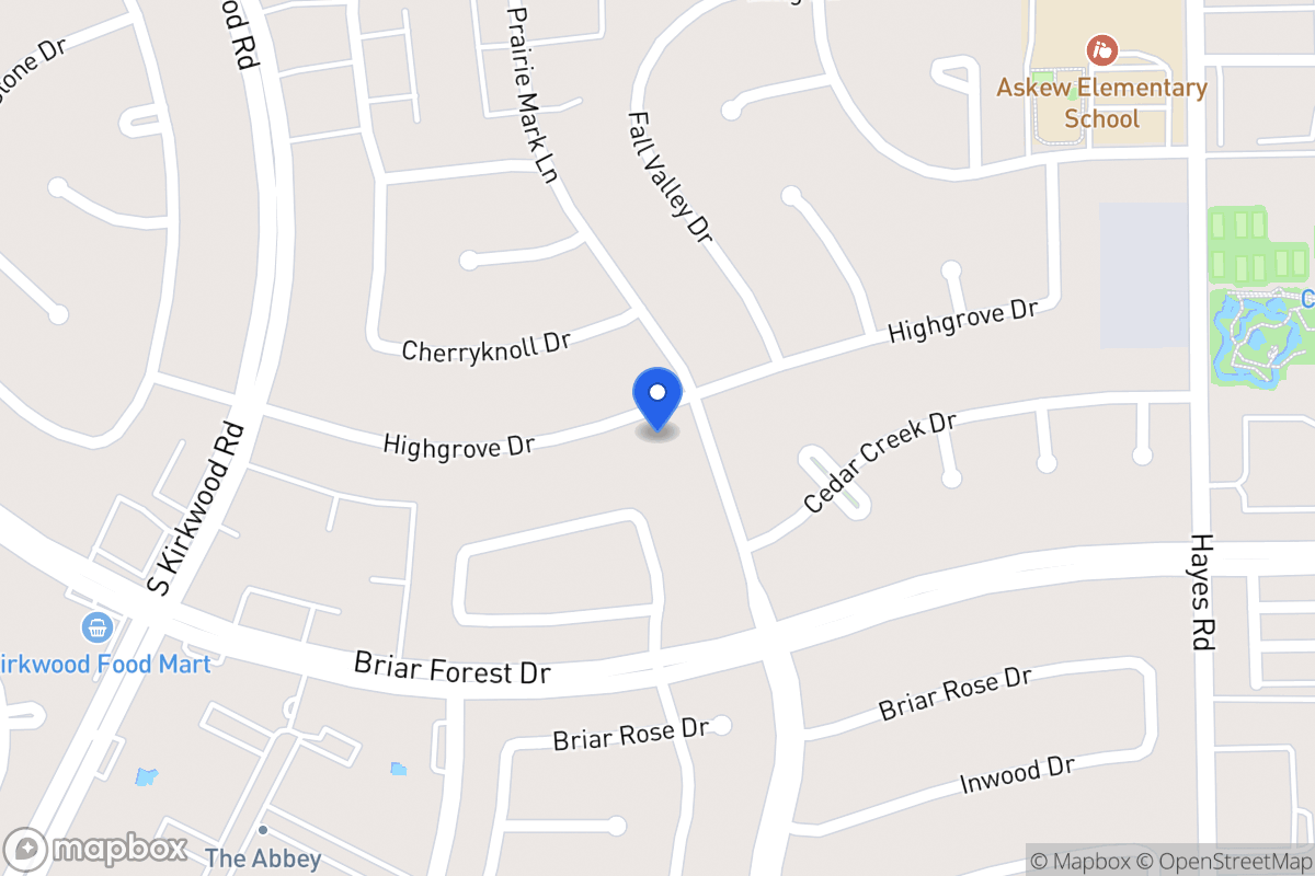 Map of 11607 Highgrove Dr, Houston