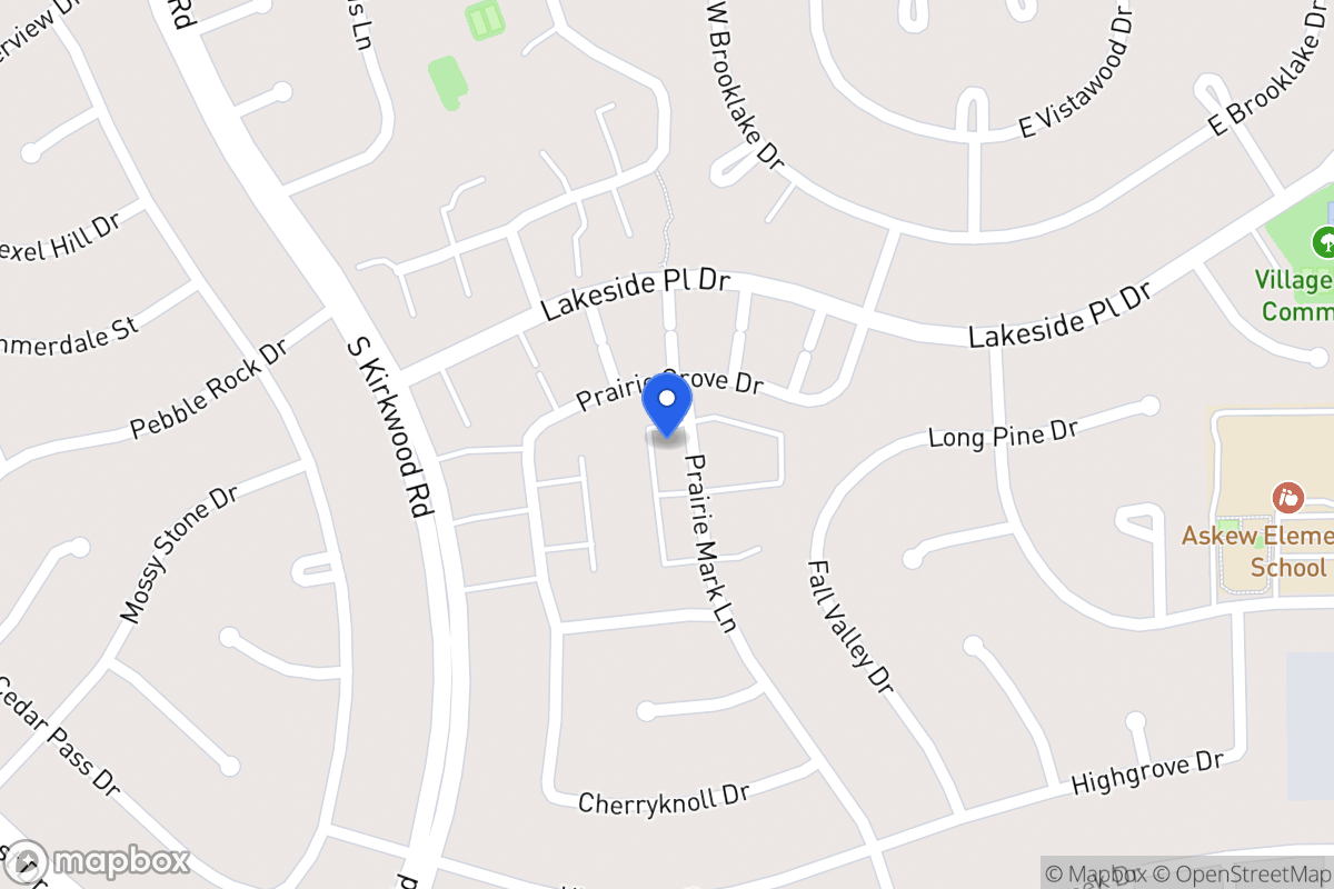 Map of 1604 Prairie Mark Ln, Houston