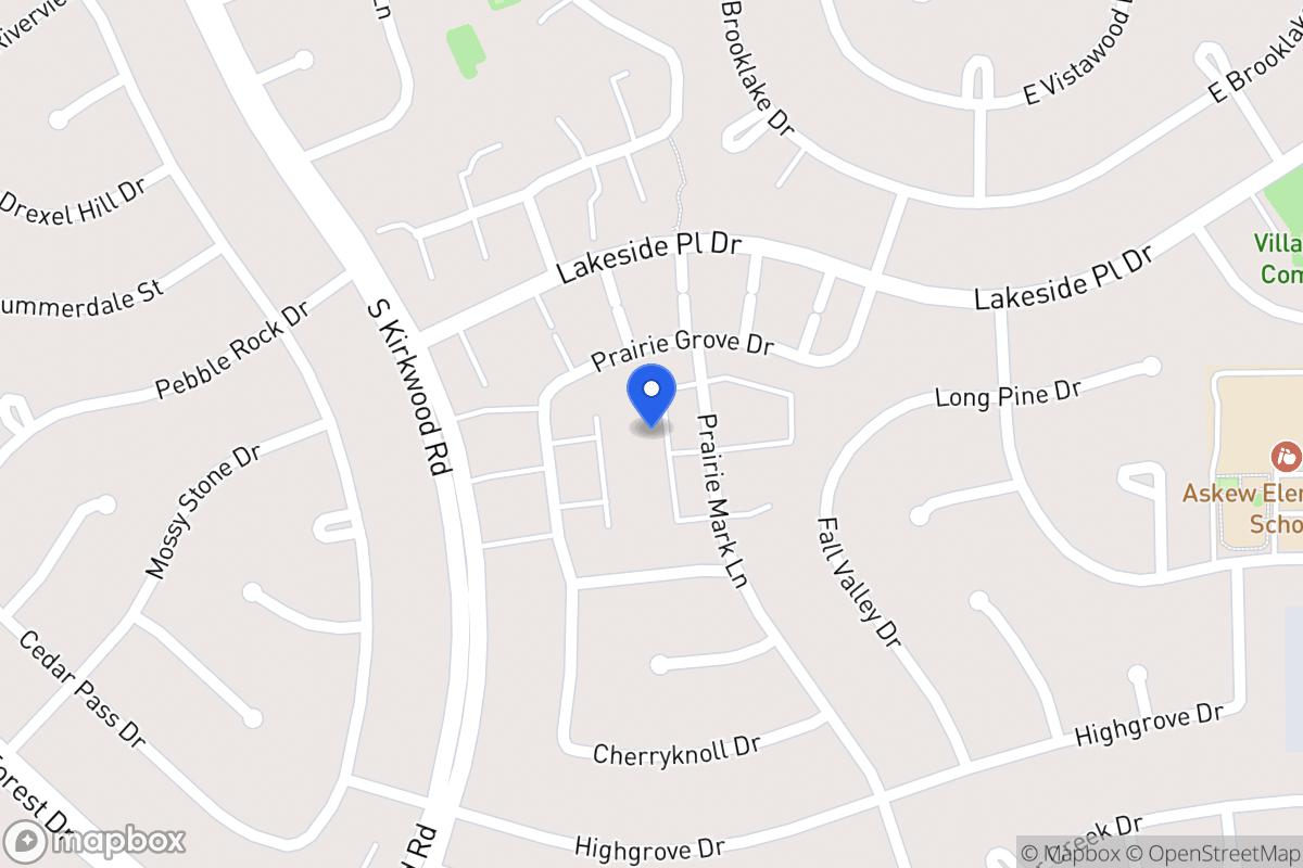 Map of 1616 Prairie Mark Ln, Houston