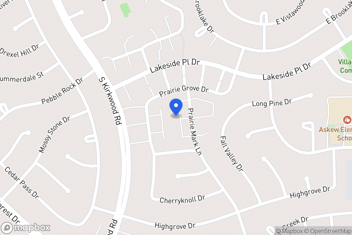 Map of 1620 Prairie Mark Ln, Houston