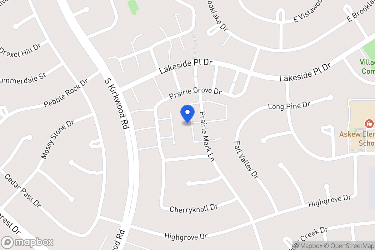Map of 1642 Prairie Mark Ln, Houston