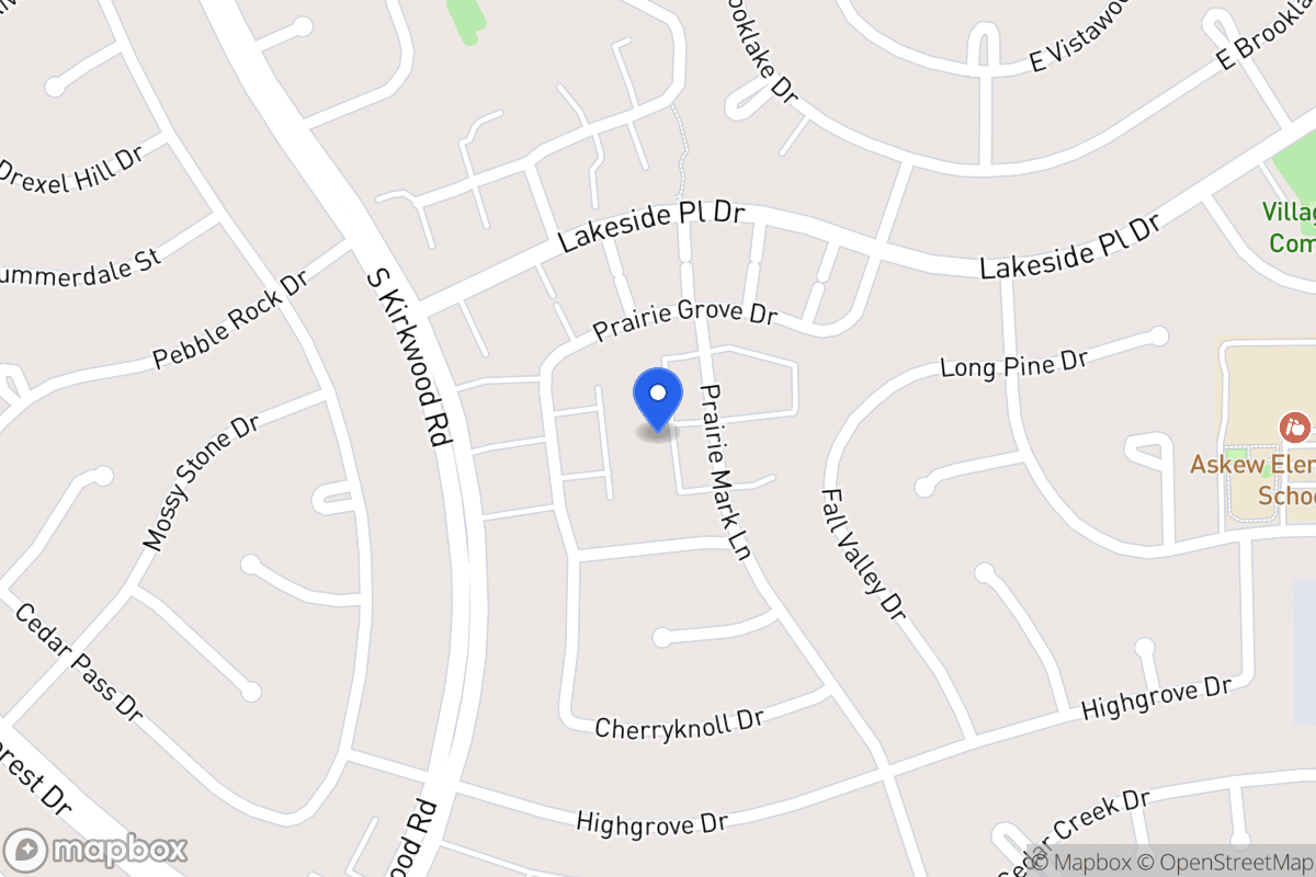 Map of 1644 Prairie Mark Ln, Houston