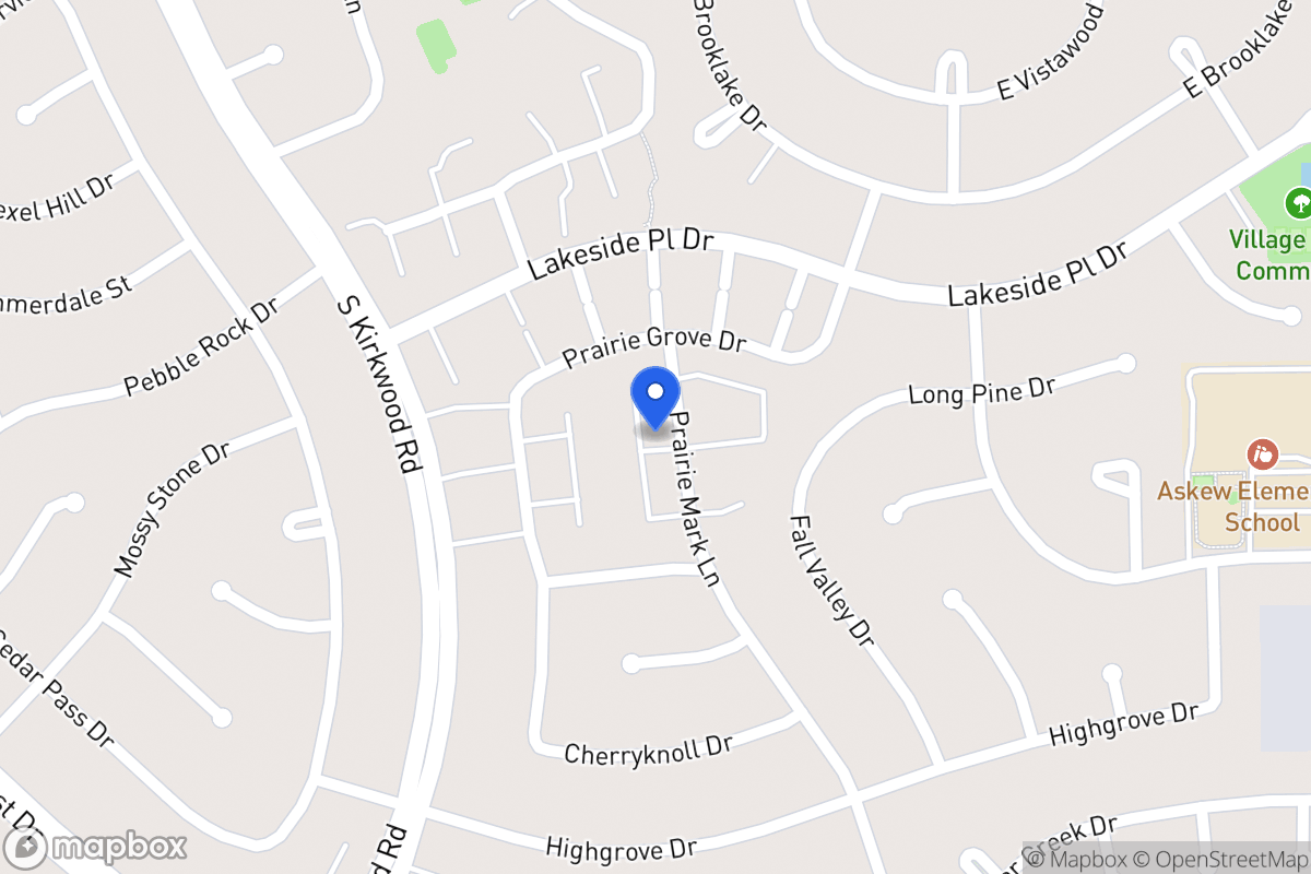 Map of 1624 Prairie Mark Ln, Houston