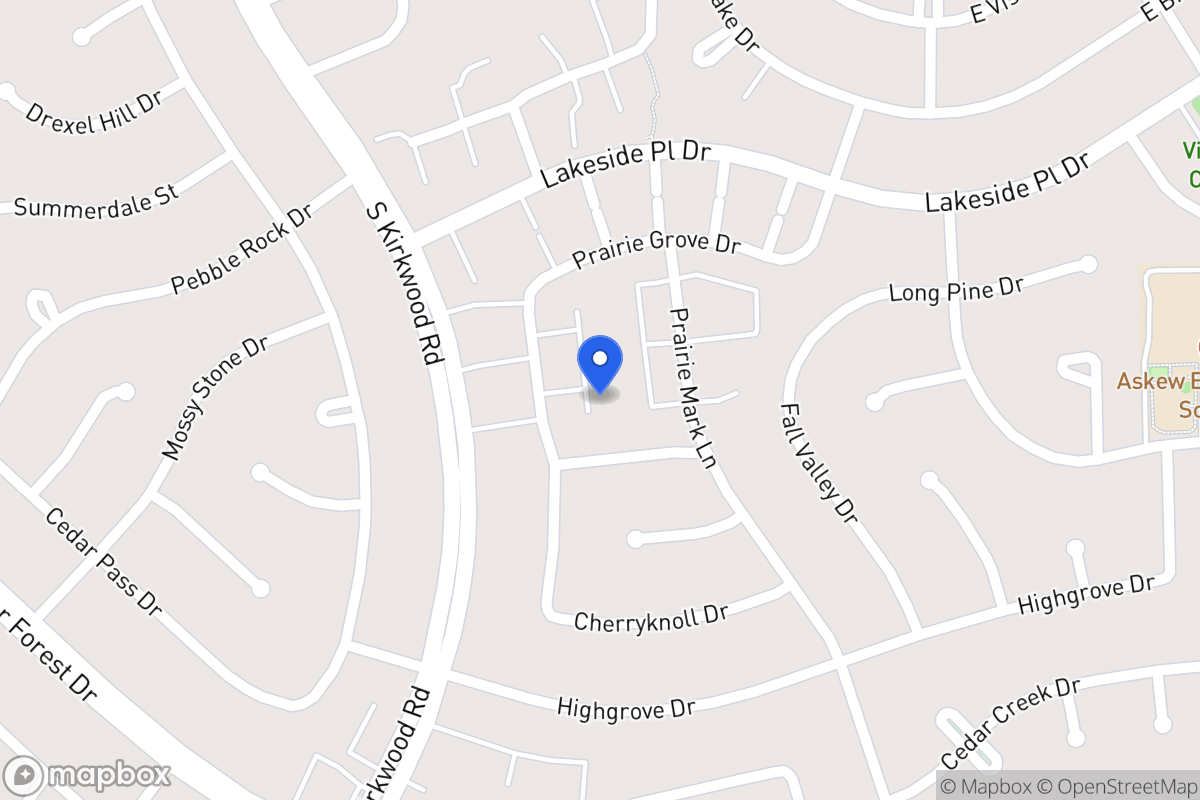 Map of 1663 Prairie Grove Dr, Houston