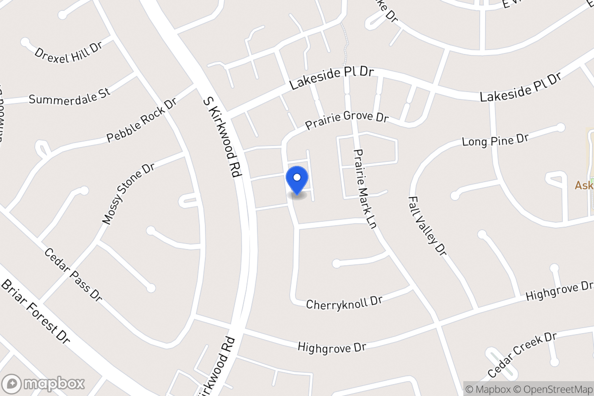 Map of 1673 Prairie Grove Dr, Houston