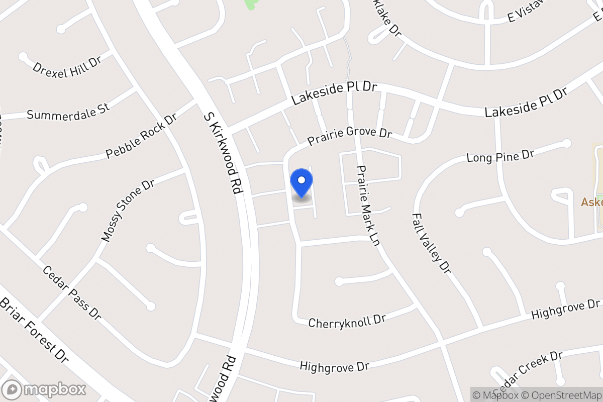 Map of 1645 Prairie Grove Dr, Houston