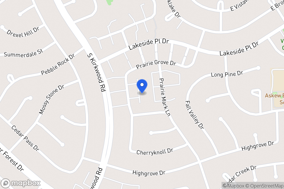 Map of 1655 Prairie Grove Dr, Houston