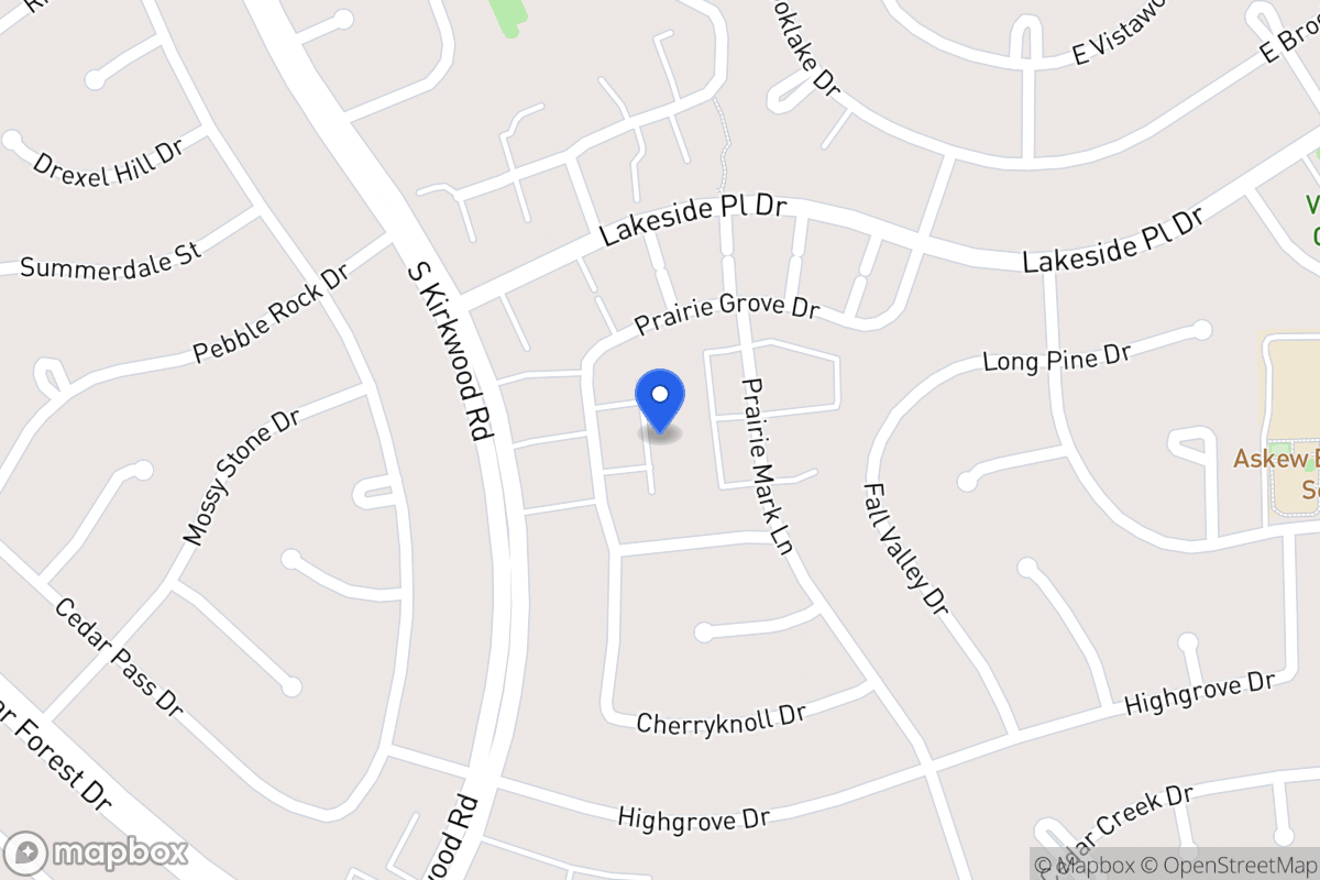 Map of 1651 Prairie Grove Dr, Houston