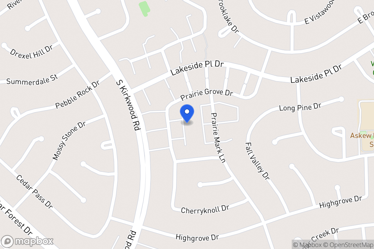Map of 1633 Prairie Grove Dr, Houston
