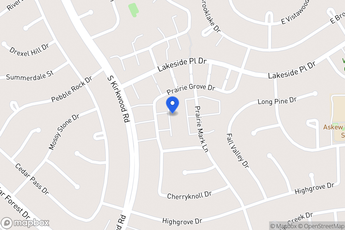 Map of 1631 Prairie Grove Dr, Houston