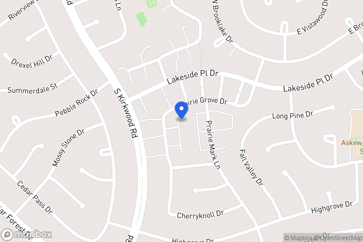 Map of 1621 Prairie Grove Dr, Houston
