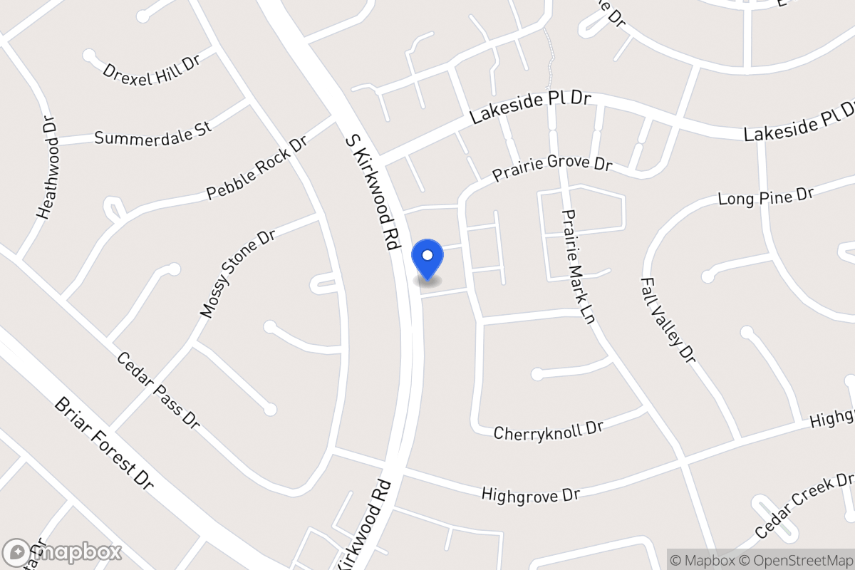 Map of S 1649 Kirkwood Rd, Houston