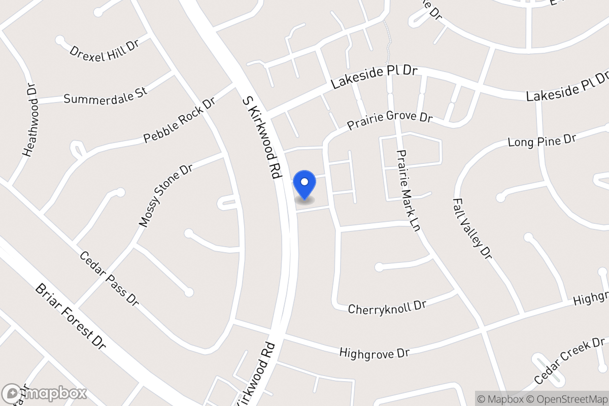 Map of S 1647 Kirkwood Dr, Houston