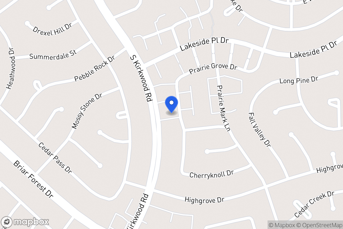 Map of 1636 Prairie Grove Dr, Houston