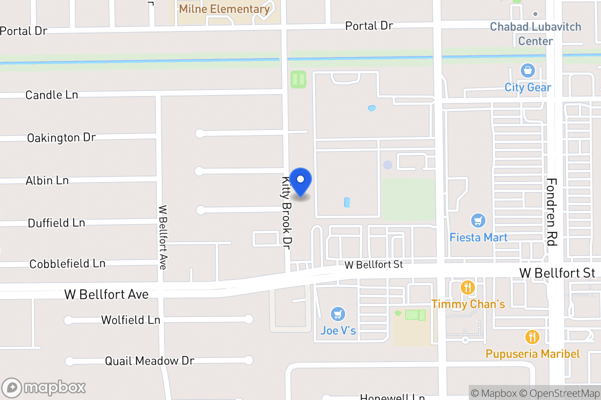 Map of 11135 Kitty Brook Dr, Houston