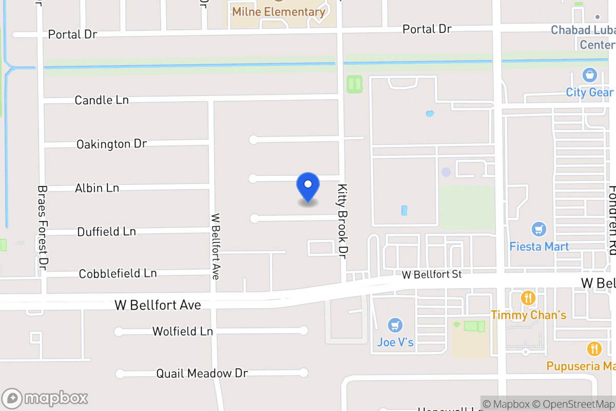 Map of 7814 Duffield Ln, Houston