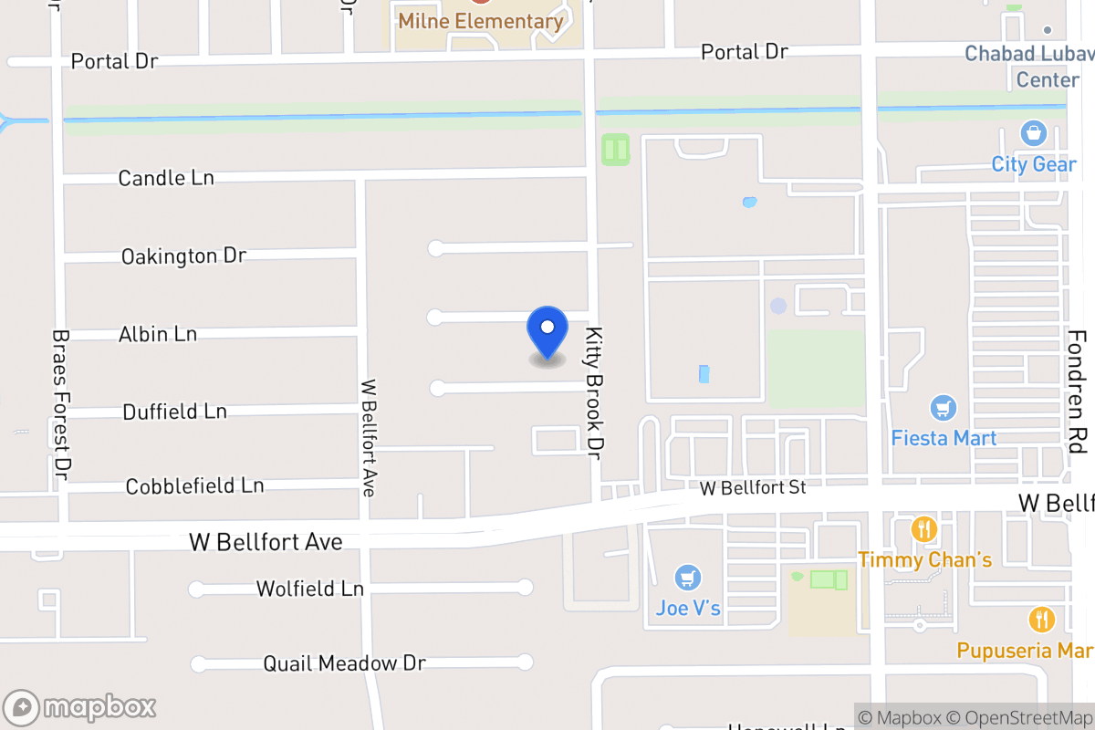 Map of 7810 Duffield Ln, Houston