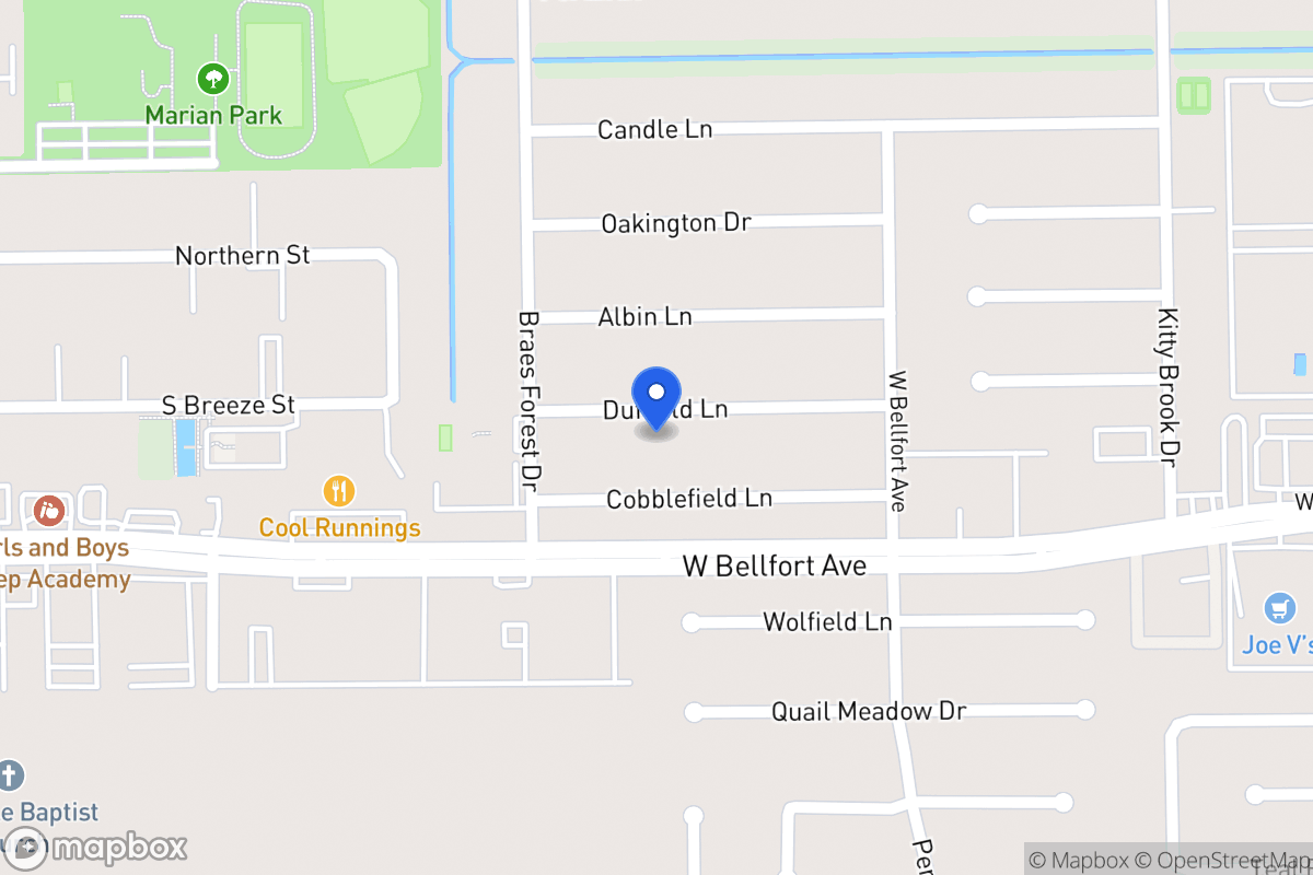 Map of 8007 Duffield Ln, Houston