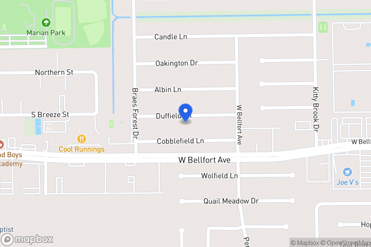 Map of 7931 Duffield Ln, Houston