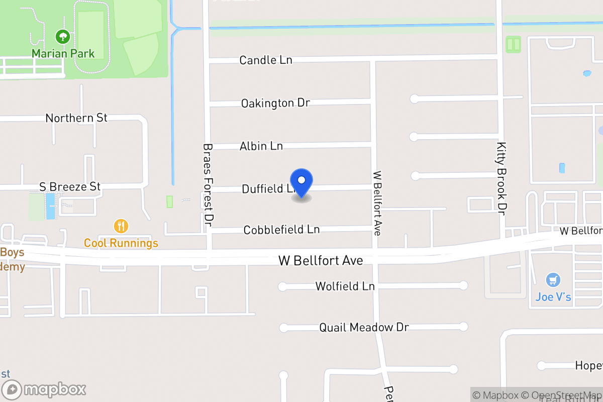 Map of 7927 Duffield Ln, Houston