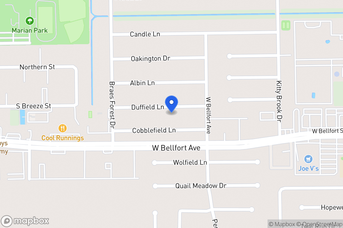 Map of 7923 Duffield Ln, Houston
