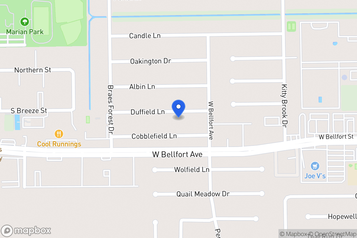 Map of 7919 Duffield Ln, Houston