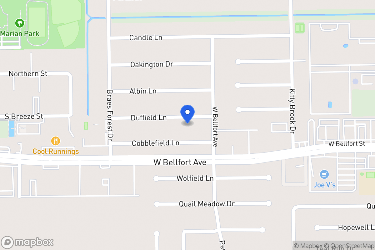 Map of 7915 Duffield Ln, Houston