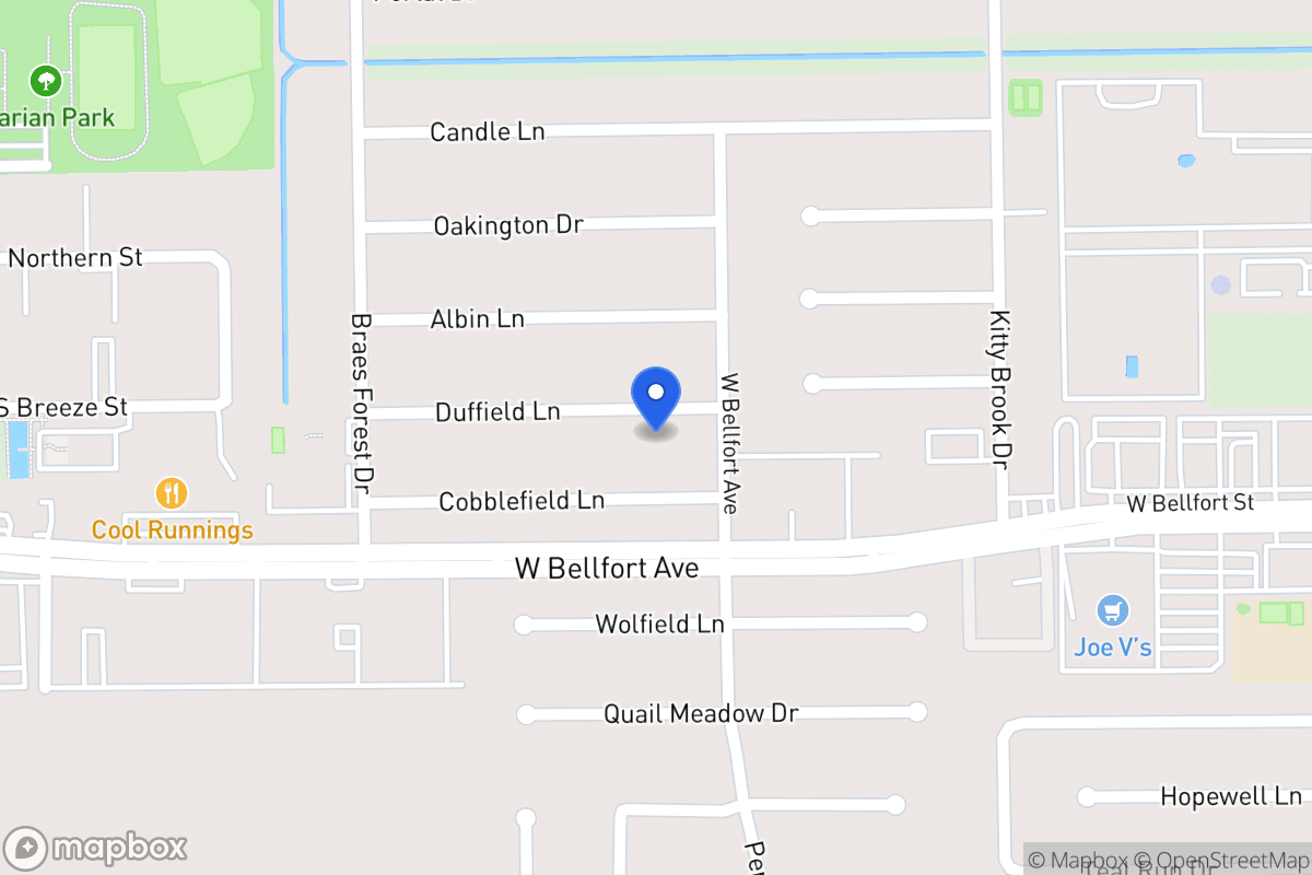 Map of 7911 Duffield Ln, Houston