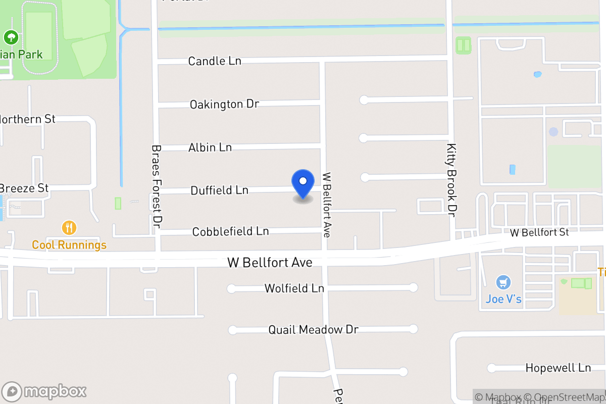 Map of 7907 Duffield Ln, Houston