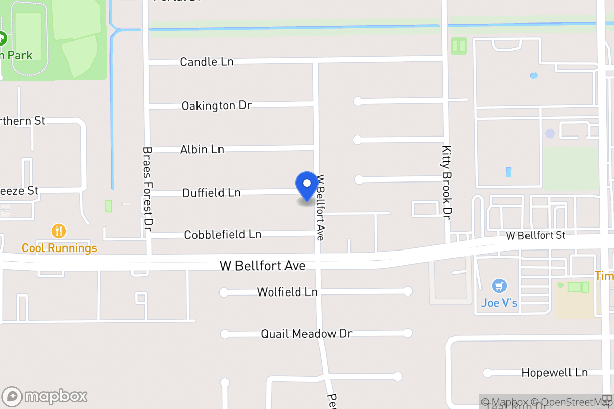 Map of 7903 Duffield Ln, Houston