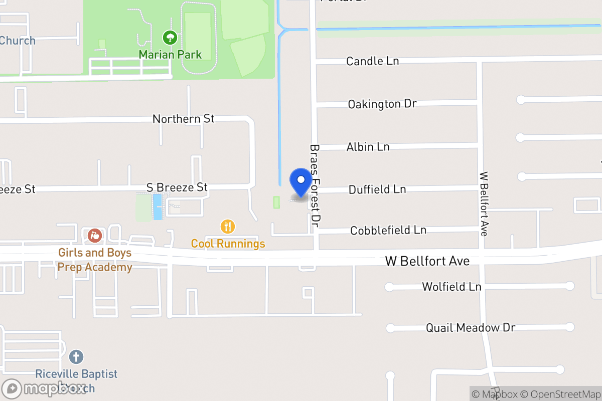 Map of 11204 Braes Forest Dr, Houston