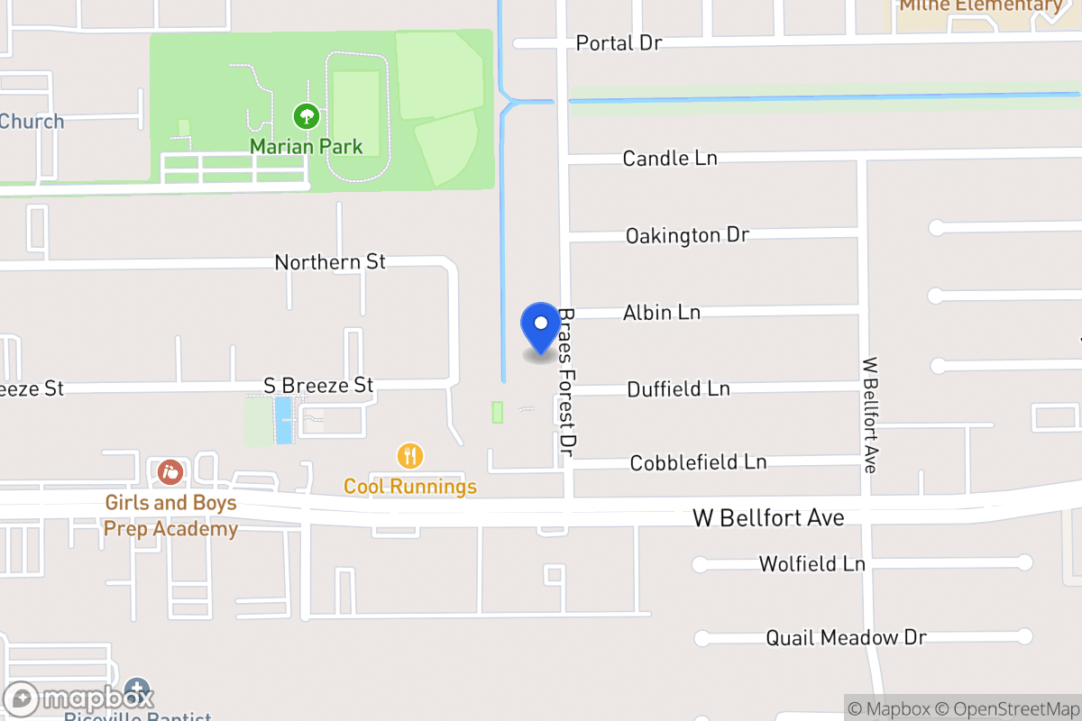 Map of 11126 Braes Forest Dr, Houston