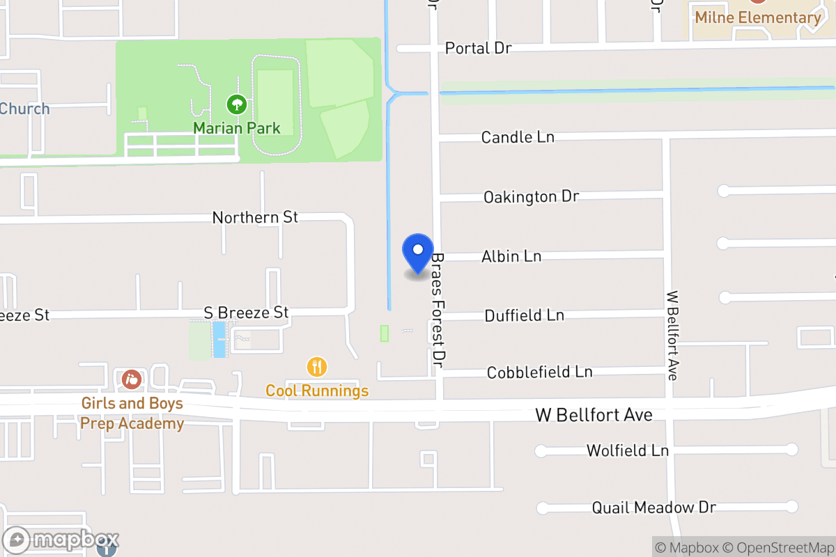 Map of 11122 Braes Forest Dr, Houston