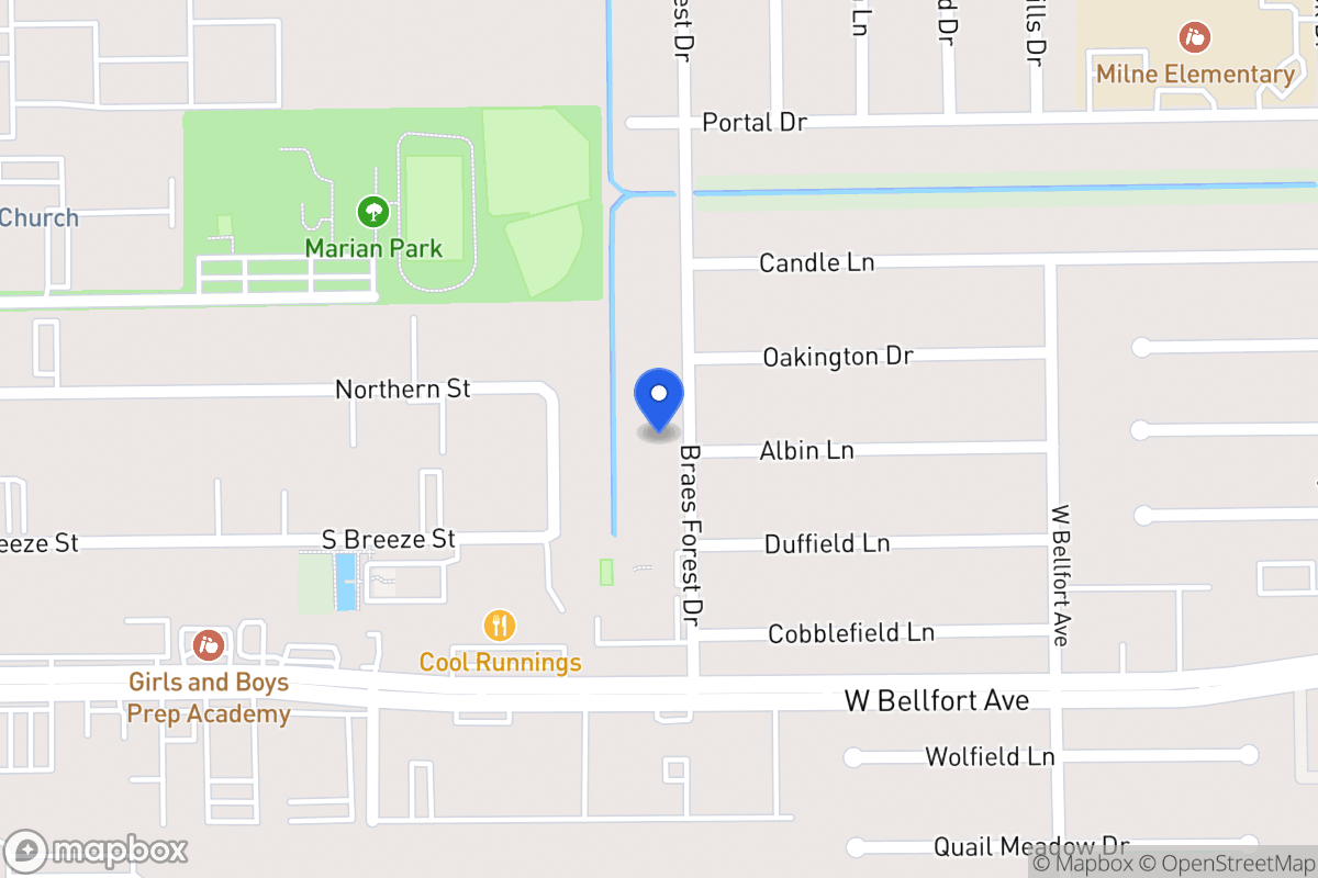 Map of 11114 Braes Forest Dr, Houston
