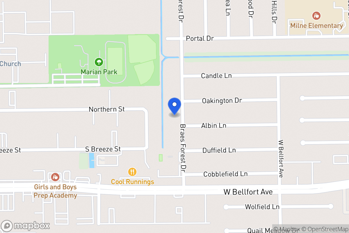 Map of 11110 Braes Forest Dr, Houston