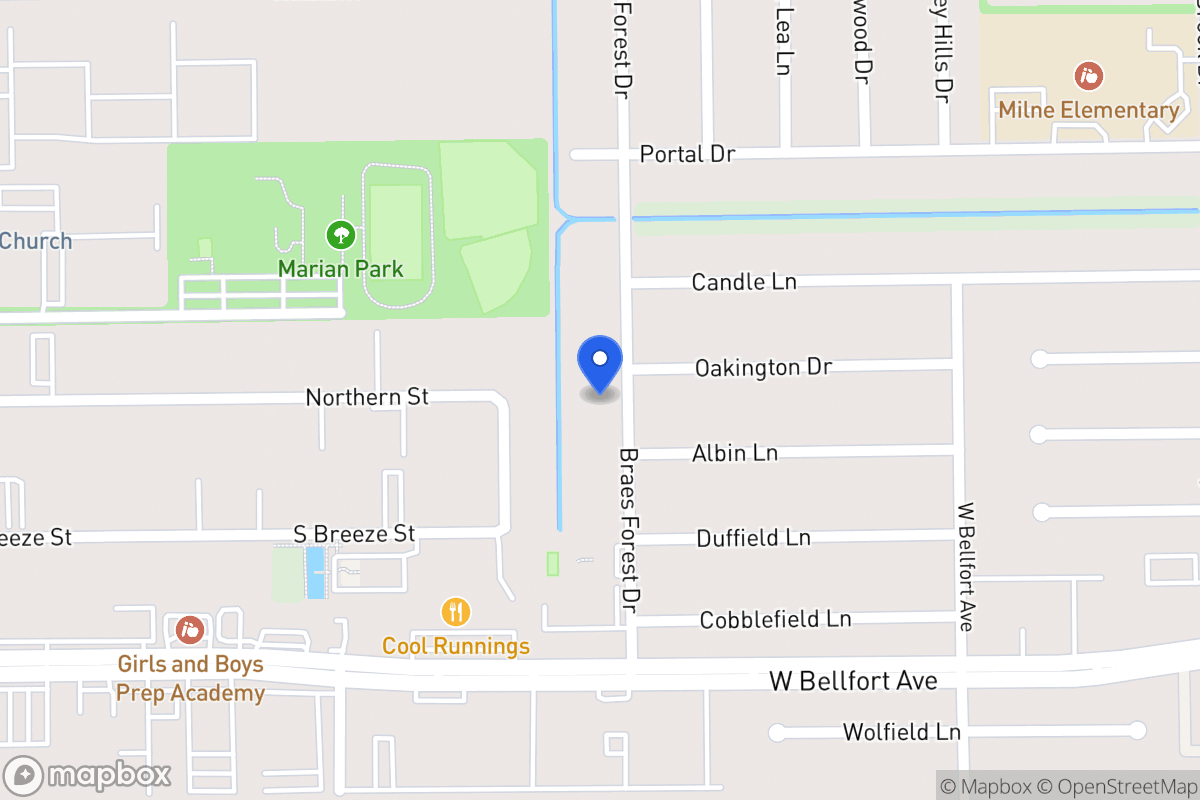 Map of 11106 Braes Forest Dr, Houston
