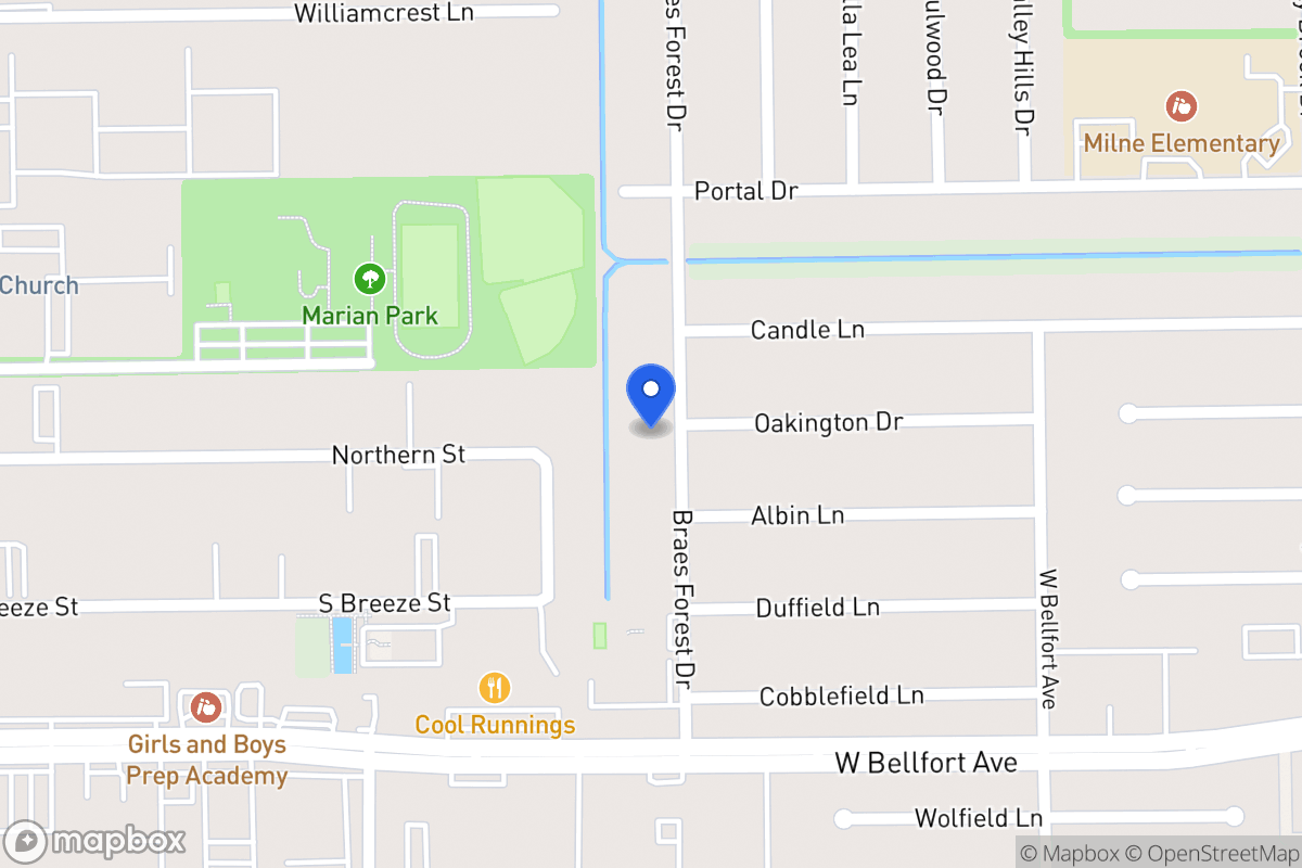 Map of 11102 Braes Forest Dr, Houston
