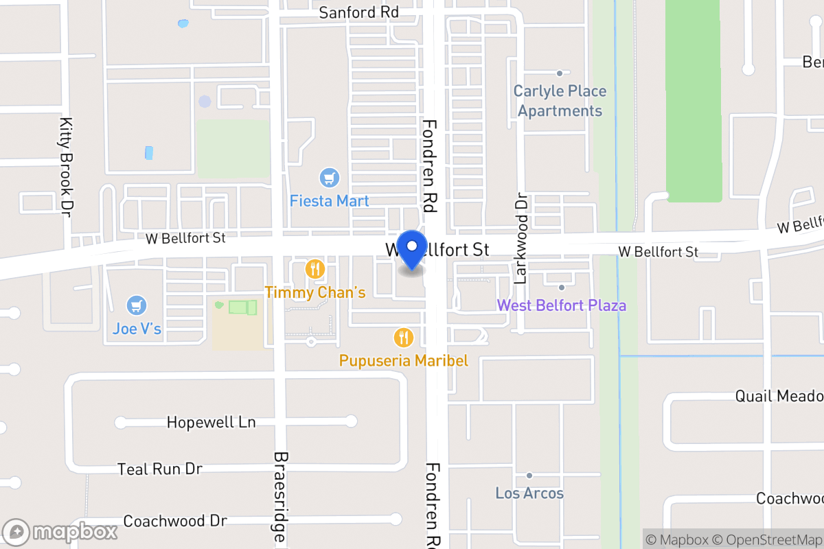 Map of 11302 Fondren Rd, Houston