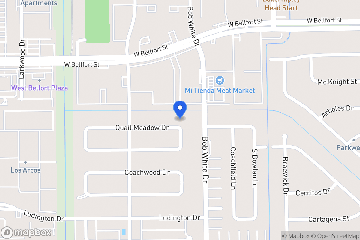 Map of 6310 Quail Meadow Dr, Houston