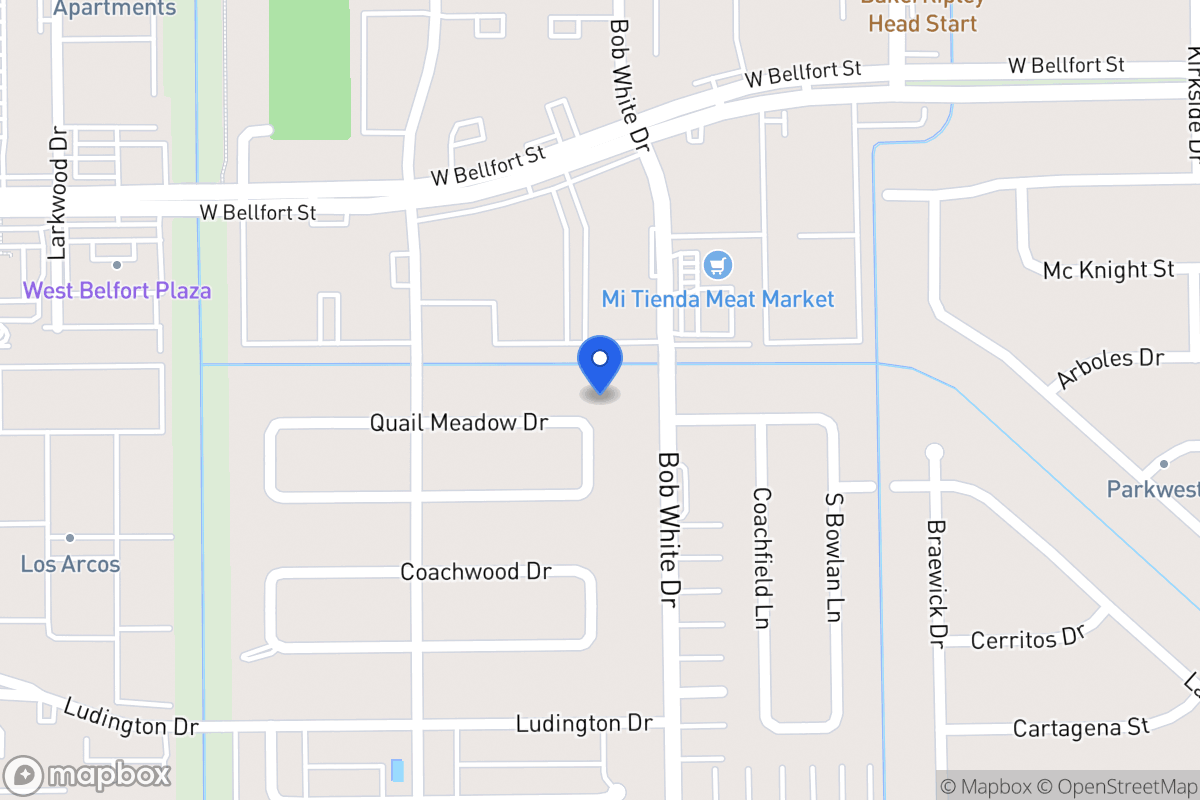 Map of 6306 Quail Meadow Dr, Houston