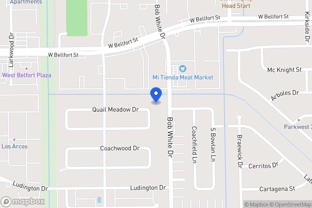Map of 6302 Quail Meadow Dr, Houston