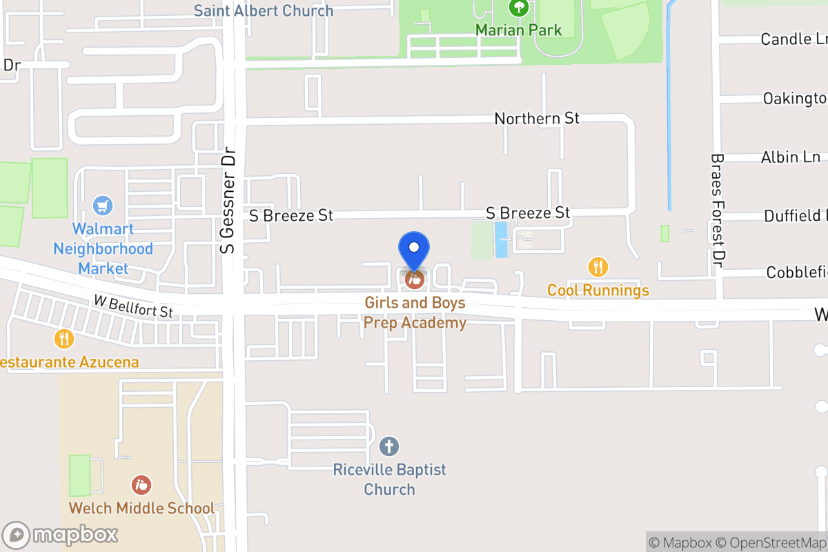 Map of W 8450 Bellfort St, Houston