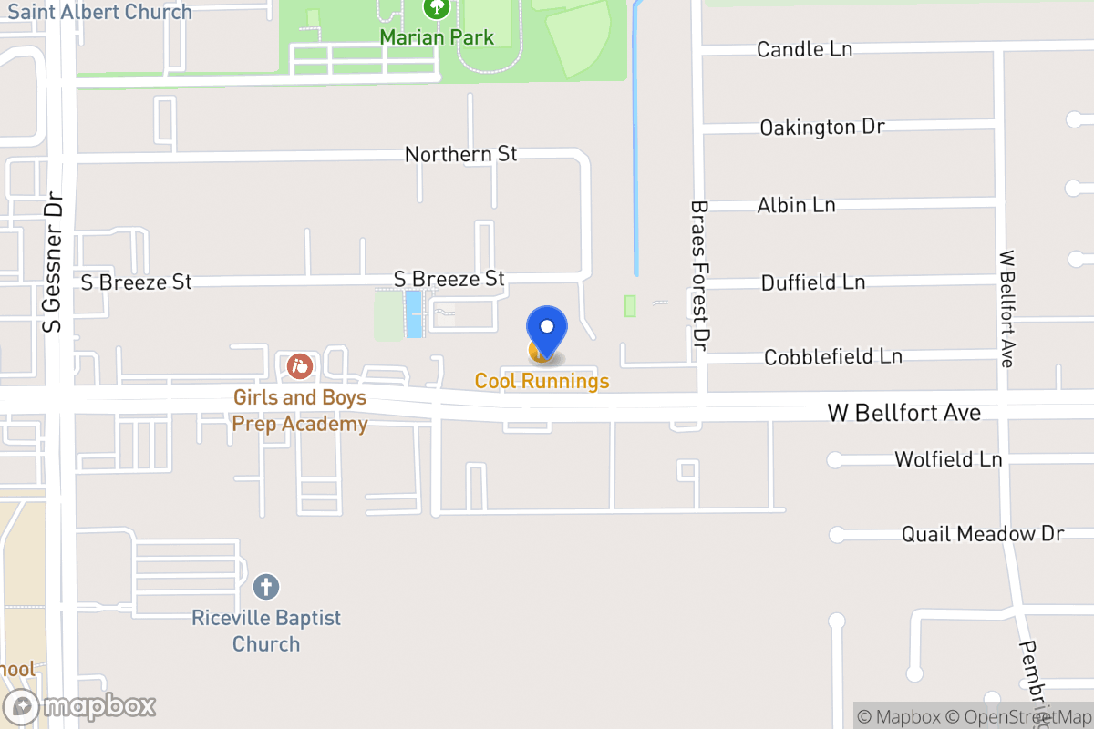 Map of W 8200 Bellfort St, Houston