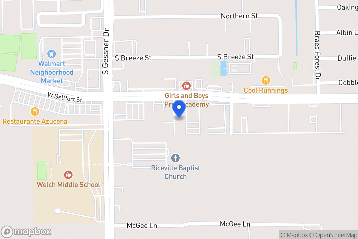 Map of W Bellfort St, Houston