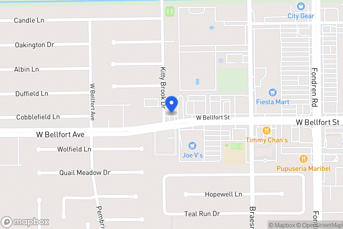 Map of W 7770 Bellfort St, Houston