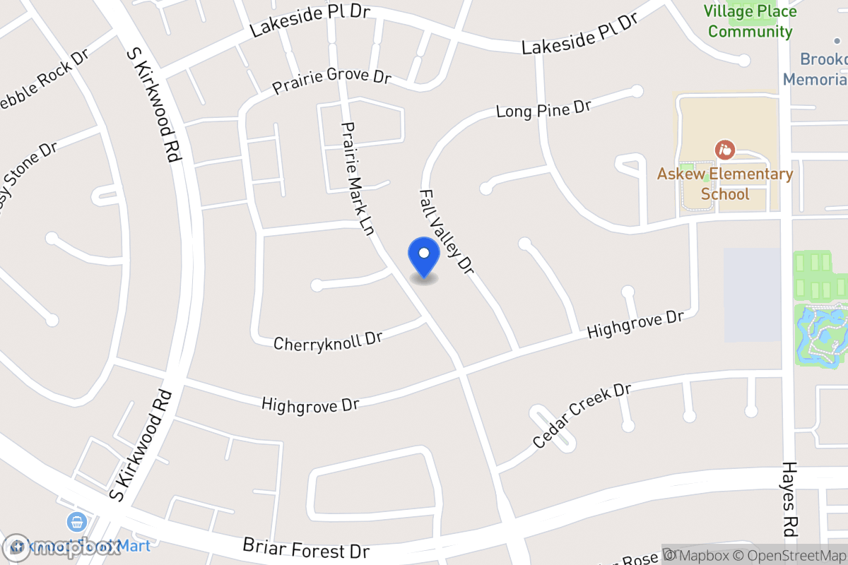 Map of 1727 Prairie Mark Ln, Houston