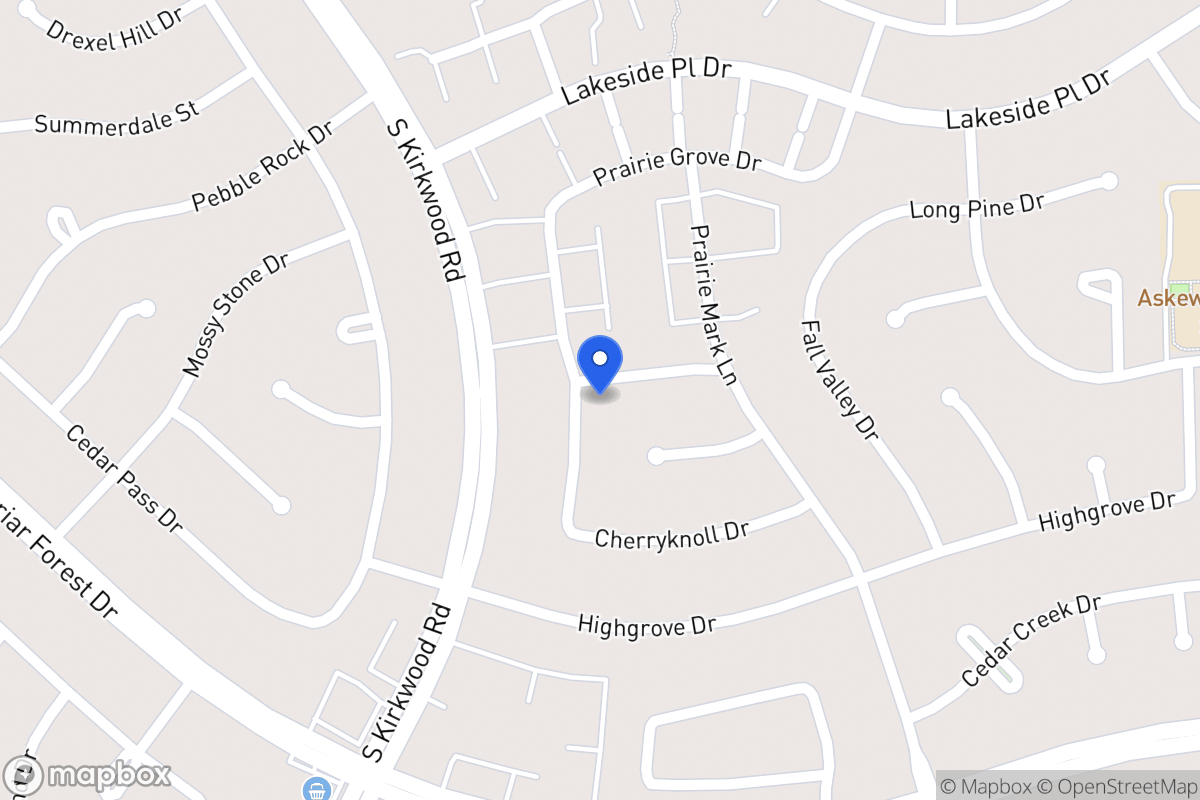 Map of 1707 Prairie Grove Dr, Houston